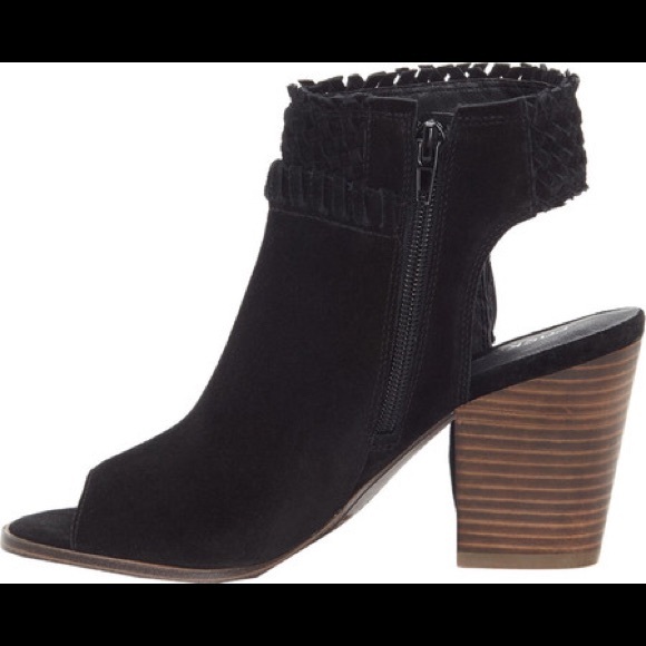 ❤️Lucky Brand ❤️Black suede open toe size 11 shoes - Picture 3 of 5